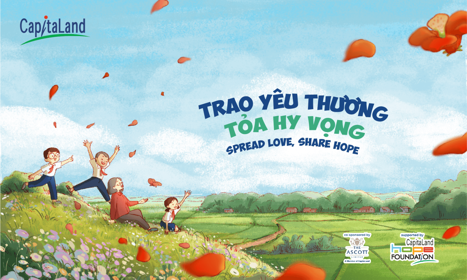 CapitaLand hỗ trợ 1 tỷ đồng qua chiến dịch “Trao yêu thương, Tỏa hy vọng” nhằm giúp đỡ trẻ em khó khăn tại Việt Nam 1 lan toa yeu thuong