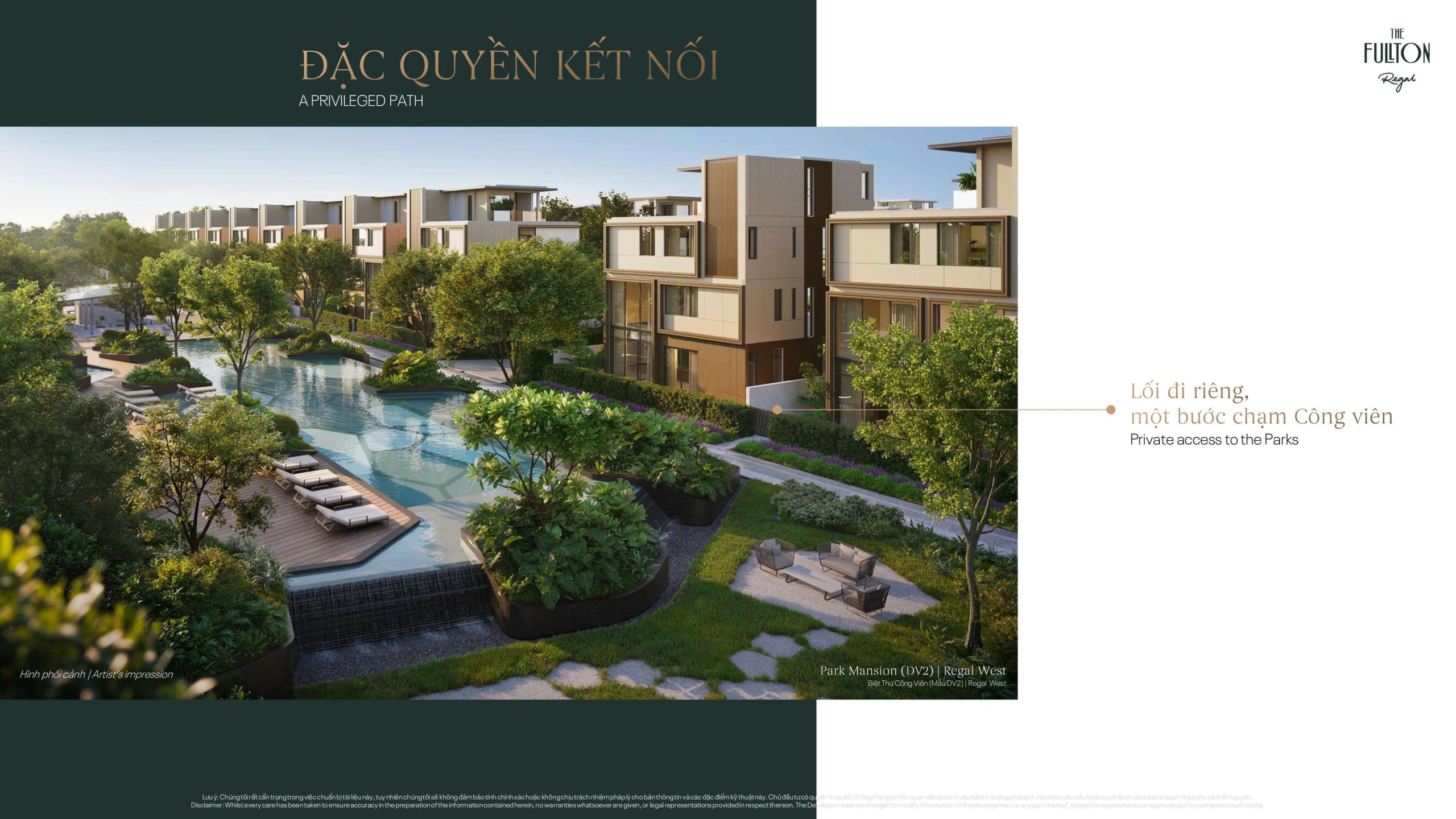 Đặc quyền kết nối biệt thự công viên Park Mansion với những tiện ích ngay trước nhà