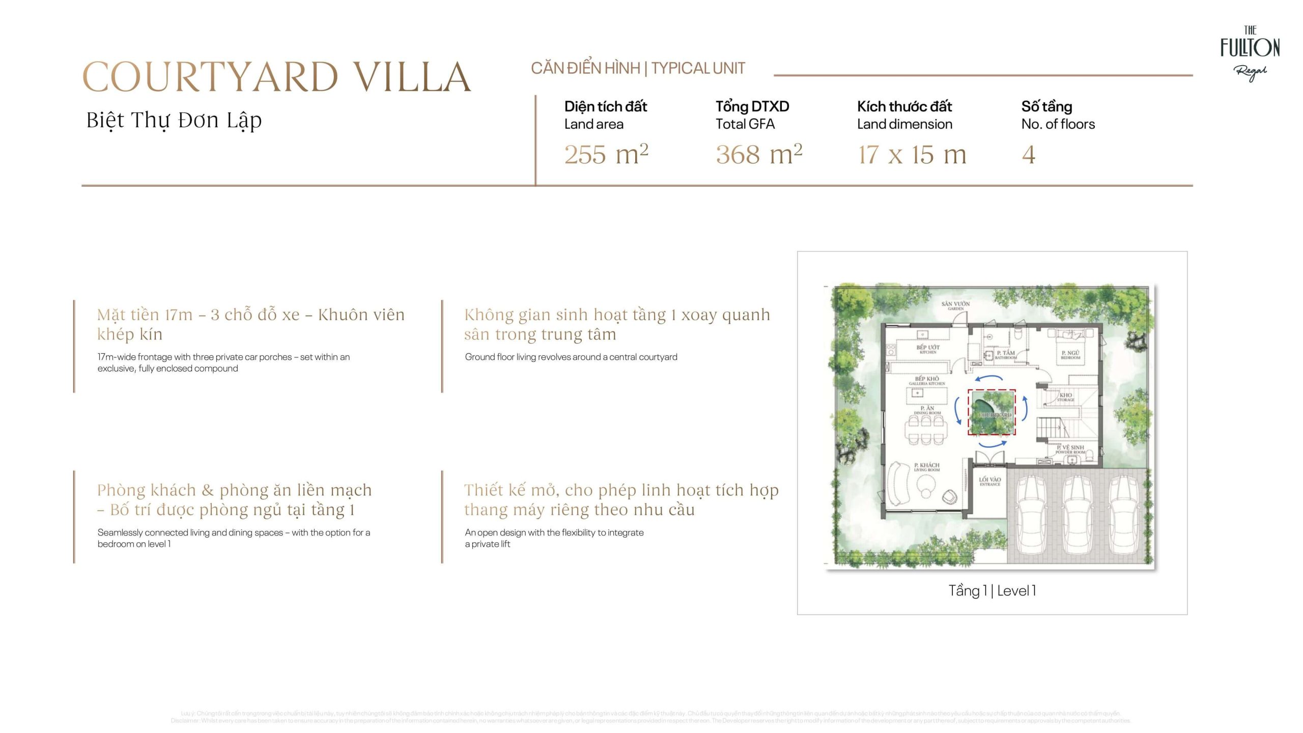 Courtyard Villa – Biệt Thự Đơn Lập Chuẩn Singapore Kiến Tạo Không Gian Sống Tinh Hoa 3 thiết kế biệt thự countryard villa tại the fullton regal