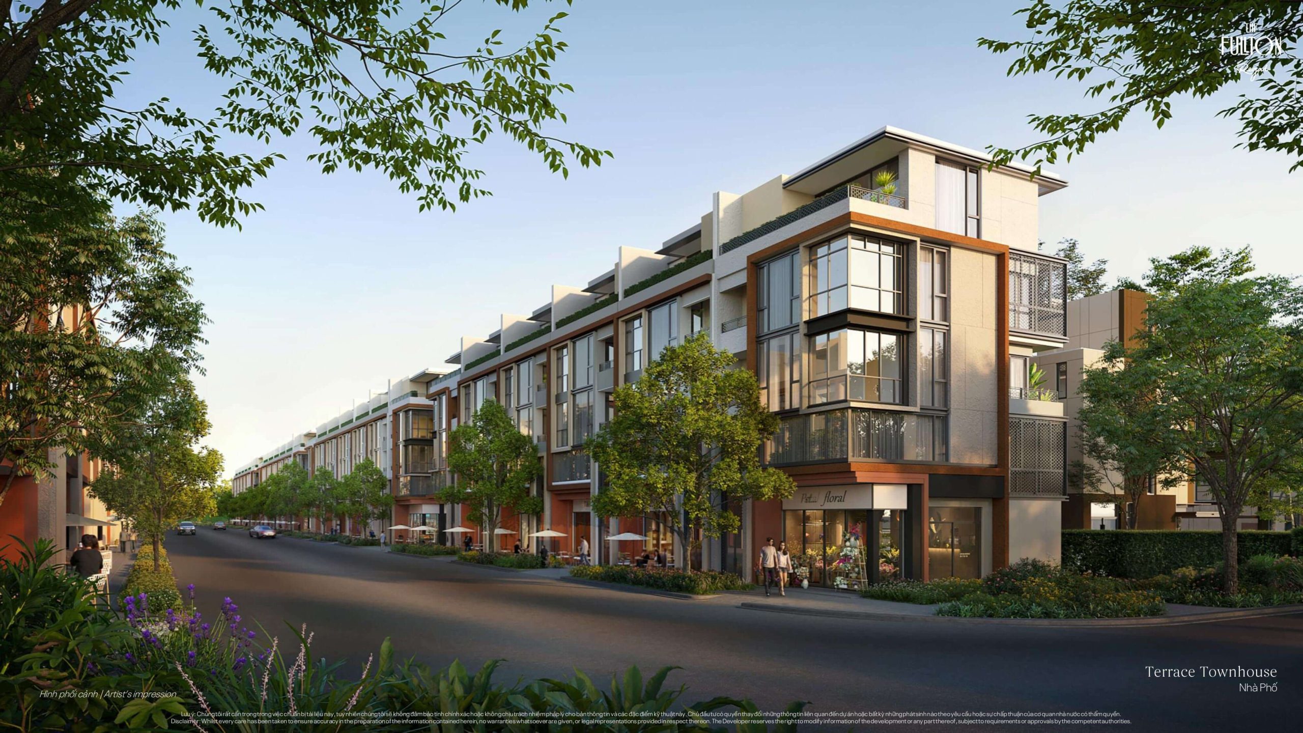 Terrace Townhouse – Nhà Phố Cao Cấp Chuẩn Singapore Kiến Tạo Phong Cách Sống Hiện Đại 1 Phối cảnh nhà phố Terrace Townhouse tại The Fullton Regal